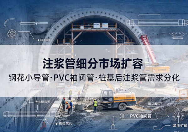 上林注浆管细分市场扩容，隧道钢花小导管、PVC 袖阀管、桩基后注浆管需求分化
